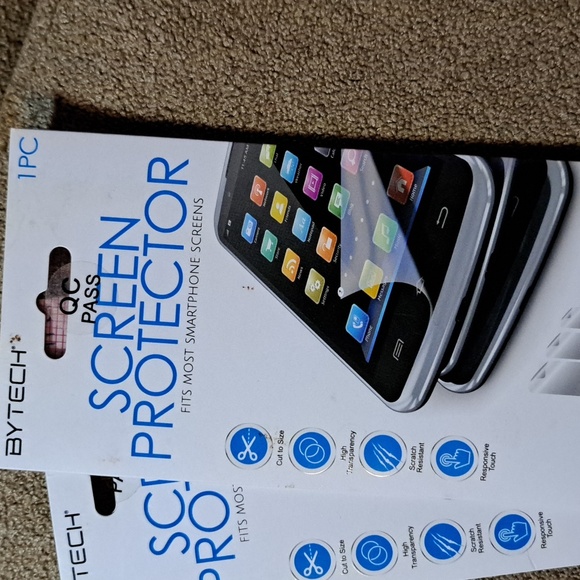 ByTech (2) 1pc Screen protector smartphone 5.5 inch NEW - Picture 2 of 5